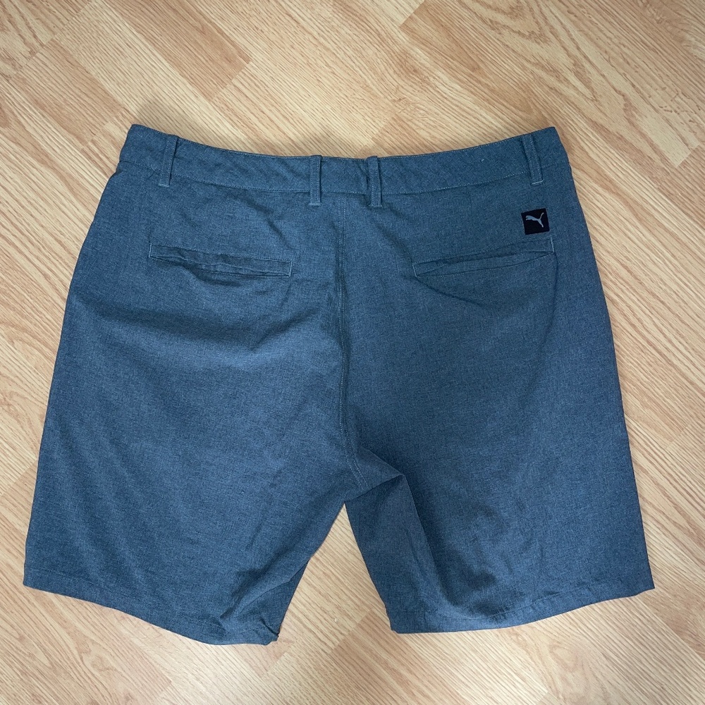 Men’s Puma Golf Heather Gray 8 Inch Inseam Dealer Shorts Waist Size 36 - Picture 7 of 9